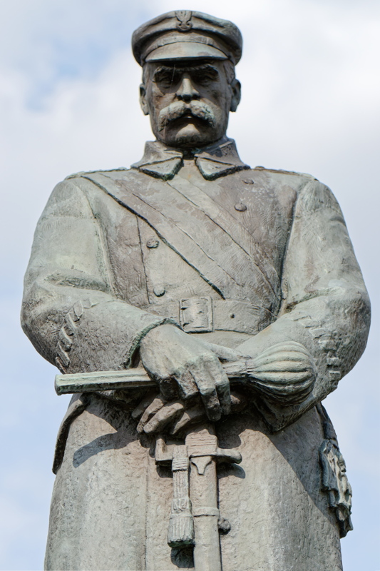 10 - Bronze monument honoring Józef Piłsudski, a key figure in Poland's history